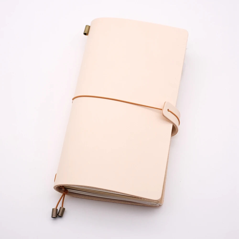 100% Handmade Genuine Leather Traveler's Notebook Travel Diary Journal Vintage Cowhide Gift Planner Free Lettering Embosse