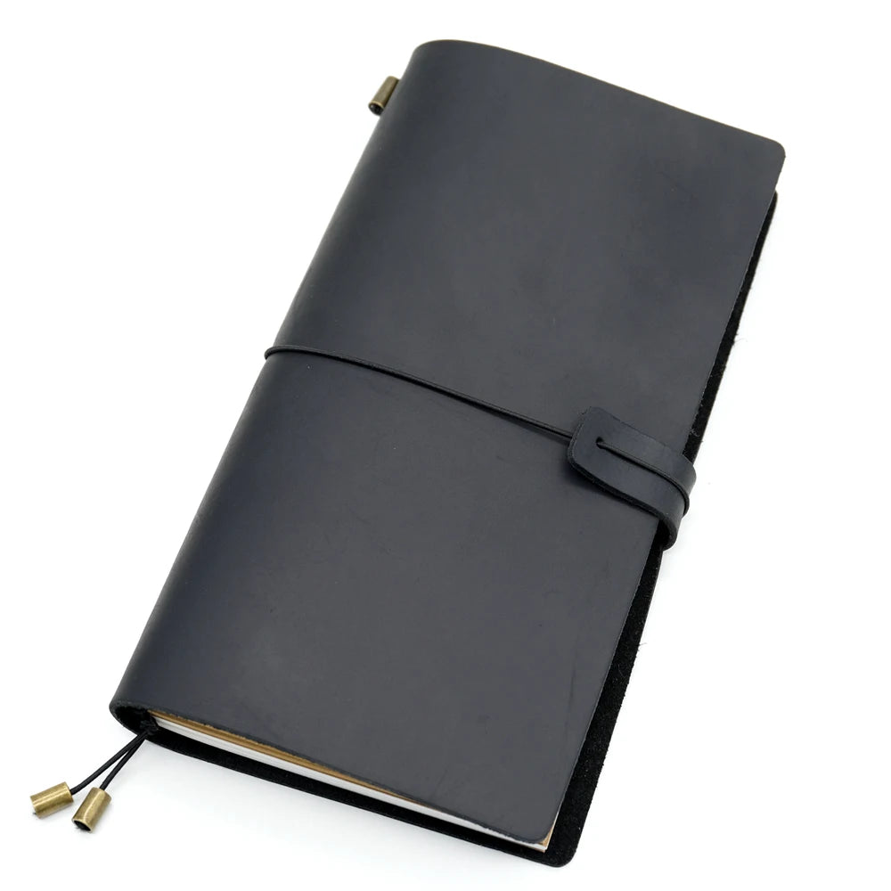 100% Handmade Genuine Leather Traveler's Notebook Travel Diary Journal Vintage Cowhide Gift Planner Free Lettering Embosse