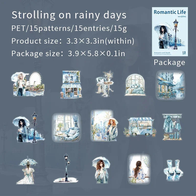 Romantic Life Stickers | 15 PCS