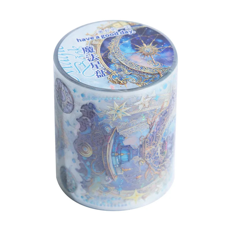 50mm*2m 1 roll Vintage jewel theme laser PET tape Decorative Diary Album Scrapbooking material DIY Collage material