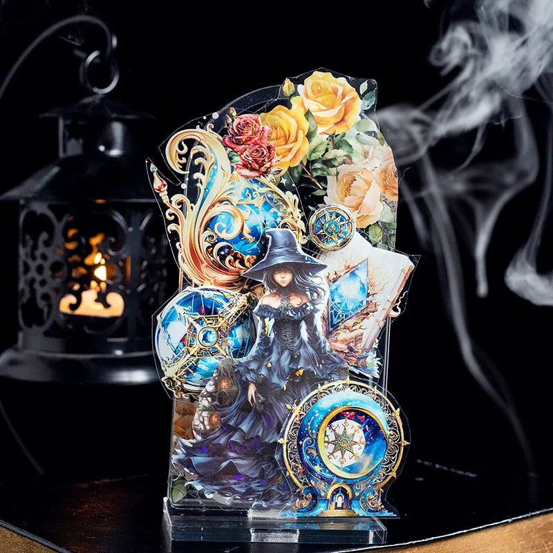 50mm*2m 1 roll Vintage jewel theme laser PET tape Decorative Diary Album Scrapbooking material DIY Collage material
