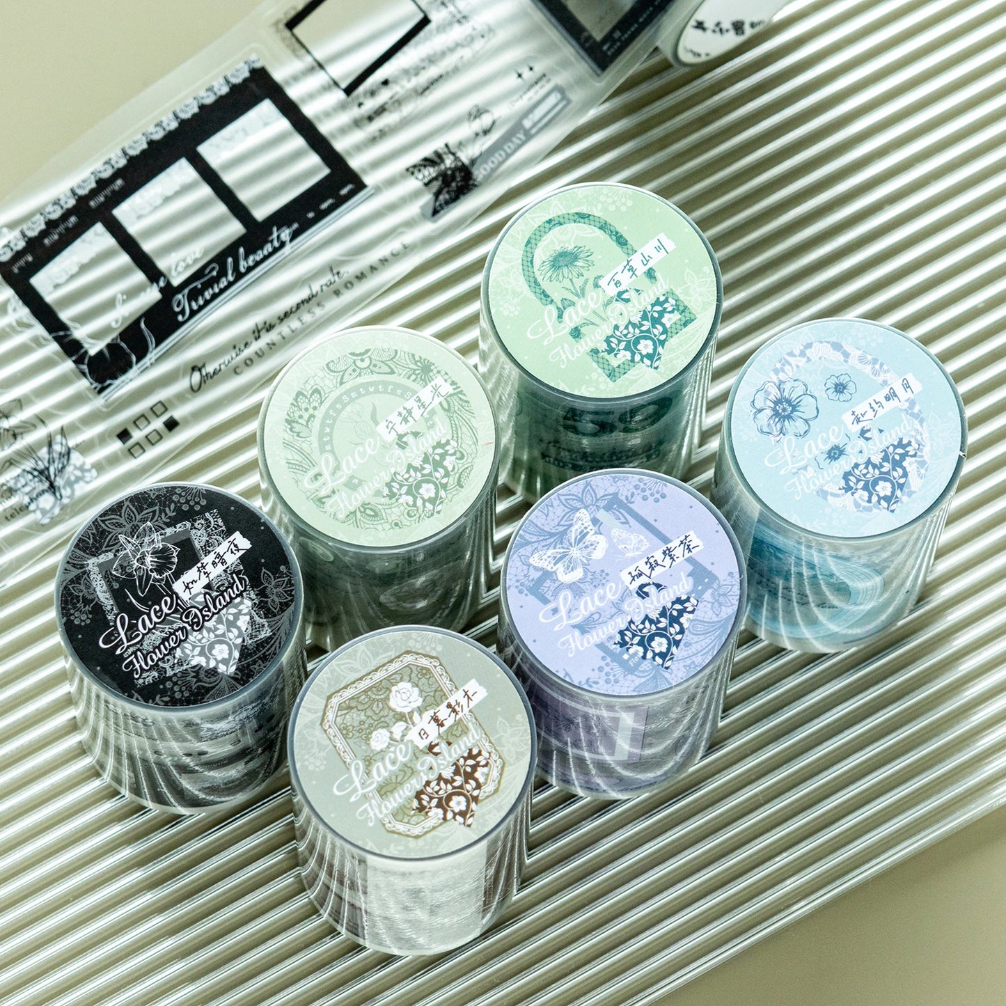 55mm*2m Foggy surface Lace PET Tapes DIY Scrapbooking Collage Stattionery Junk Journal School Supplies Decor Aesthetics Tapes