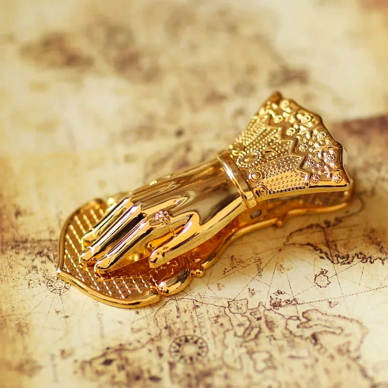 Gold Color Vintage Notebook Clip Hand Shaped Book Clip Metal Gilded Hand Sleeve Book Decoration Storage Clip