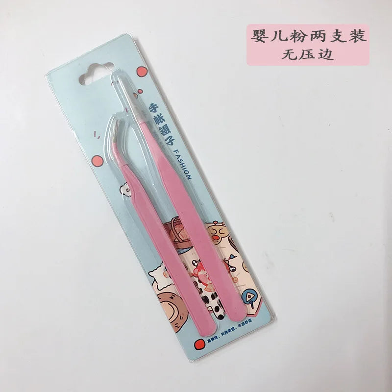 2PCS Tweezers Scrapbook Sticker Washi Tape Picking Multi-Tool Stationery DIY Junk Journal Album School Supplies