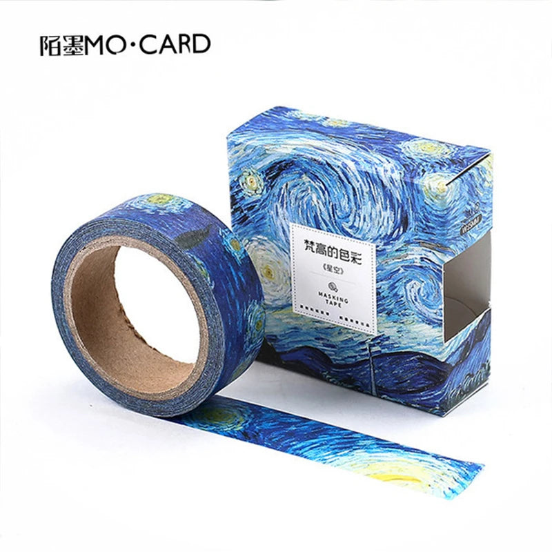 Van Gogh famous painting Washi tape Decorative notebooks Diary Album Scrapbooking Masking tape Sticker Craft Supplies