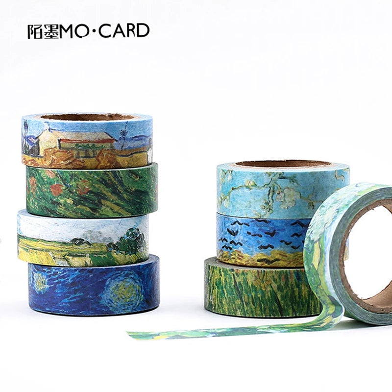 Van Gogh famous painting Washi tape Decorative notebooks Diary Album Scrapbooking Masking tape Sticker Craft Supplies