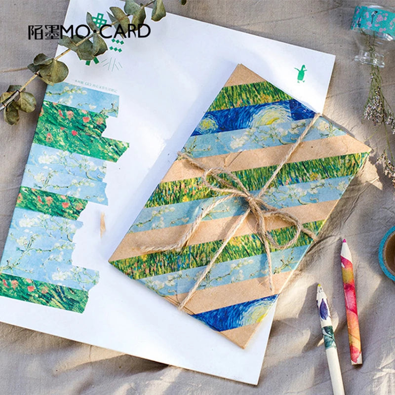 Van Gogh famous painting Washi tape Decorative notebooks Diary Album Scrapbooking Masking tape Sticker Craft Supplies